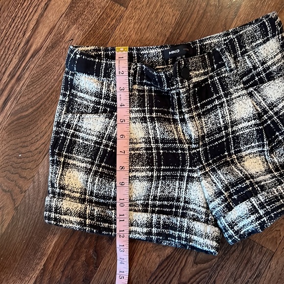MNG Black & White Cuffed Shorts 100% Cotton - Picture 6 of 10
